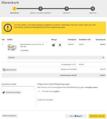 Nachsendeauftrag Formular - Deutsche Post - online ausfüllen