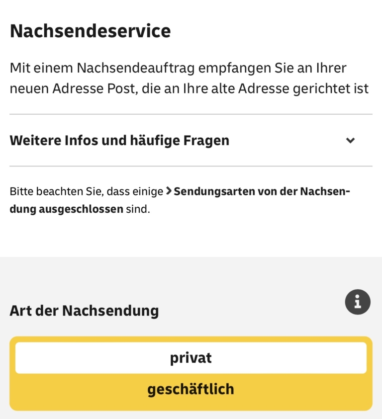 Nachsendeauftrag-Formular Deutsche Post - Richtig online ausfüllen